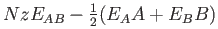 $N z E_{AB} - \frac{1}{2} (E_AA + E_BB)$